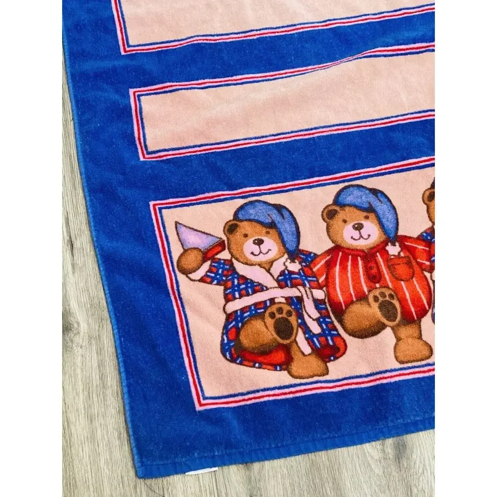 Vintage BARTH & DREYFUSS The Bathworks Kids Bear Sleepy Bath Towel Bedtime Child